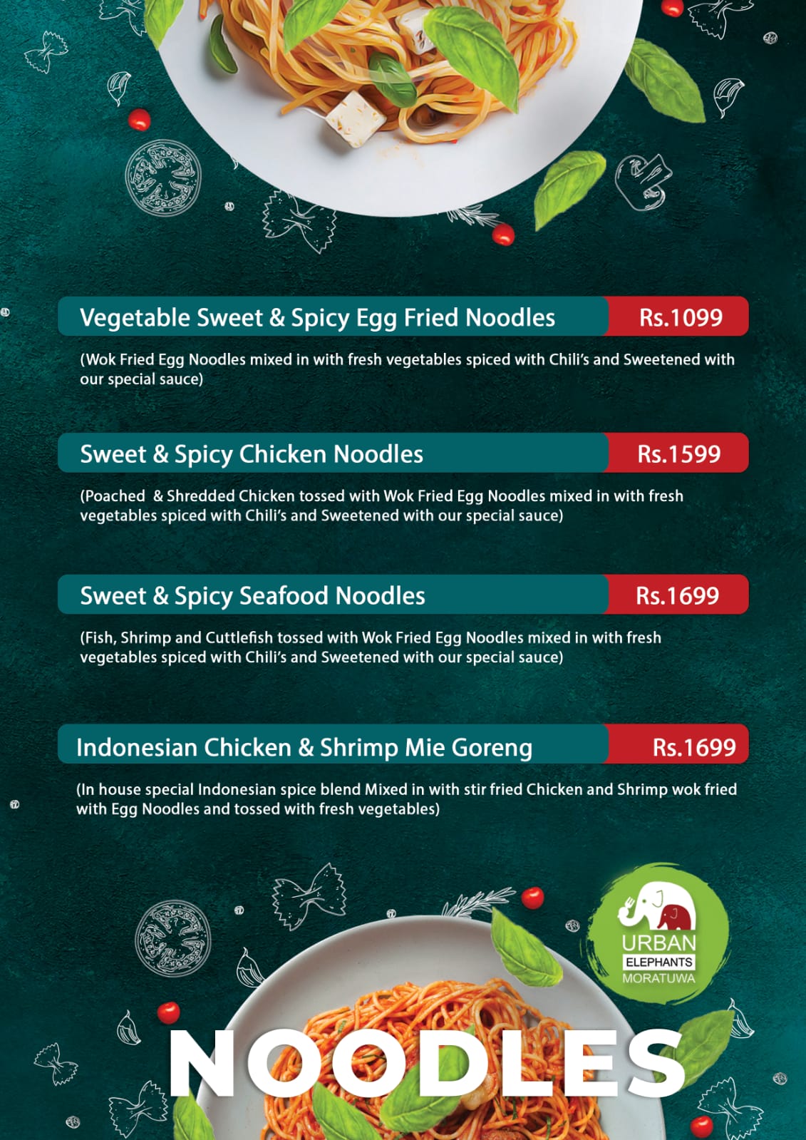 Pizza Menu